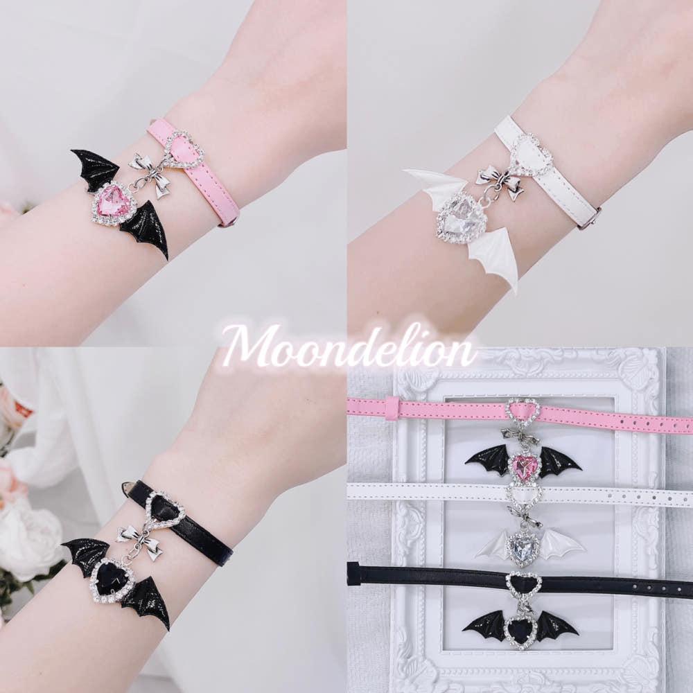 데빌 하트 팔찌 (블랙/핑크/화이트)