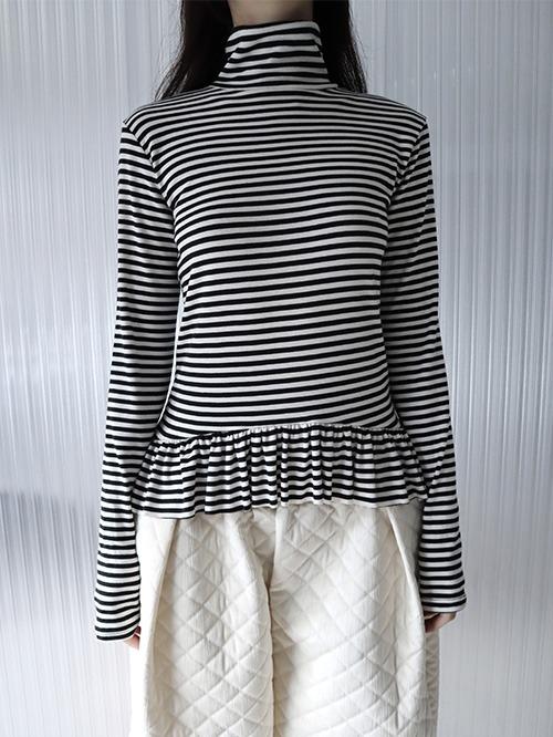 frill turtle neck t, 4color