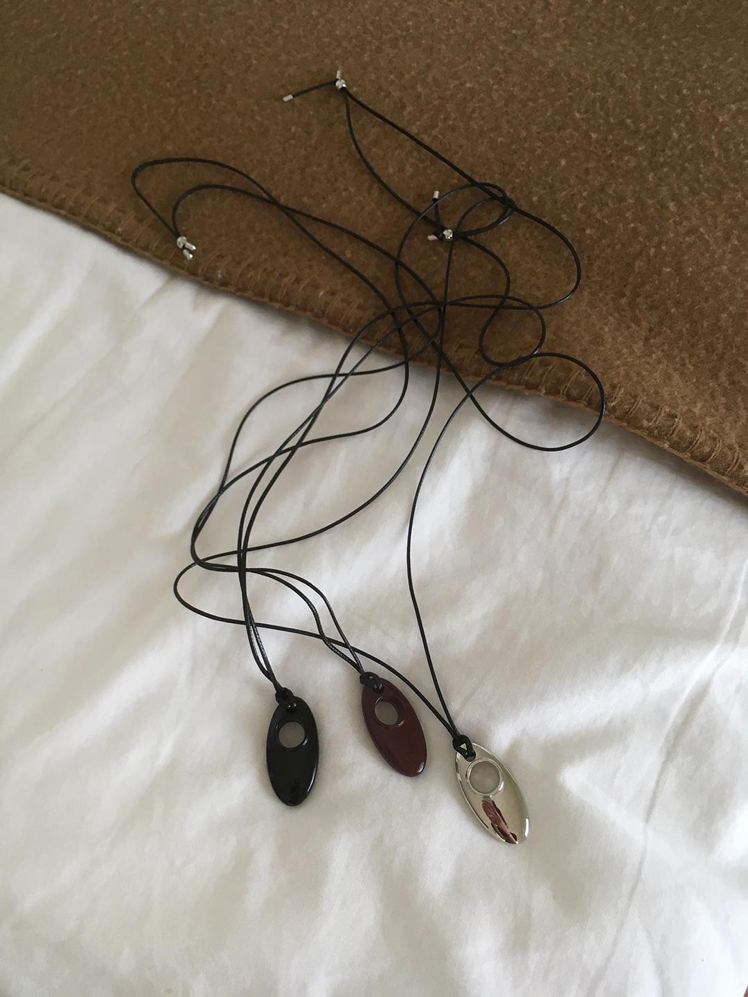 미엔느 [미엔느] oval drop necklace / 오벌 드롭 네크리스 (3col)