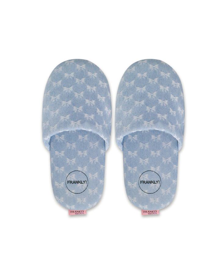 Atelier Slipper - Denim Ribbon, Light Blue