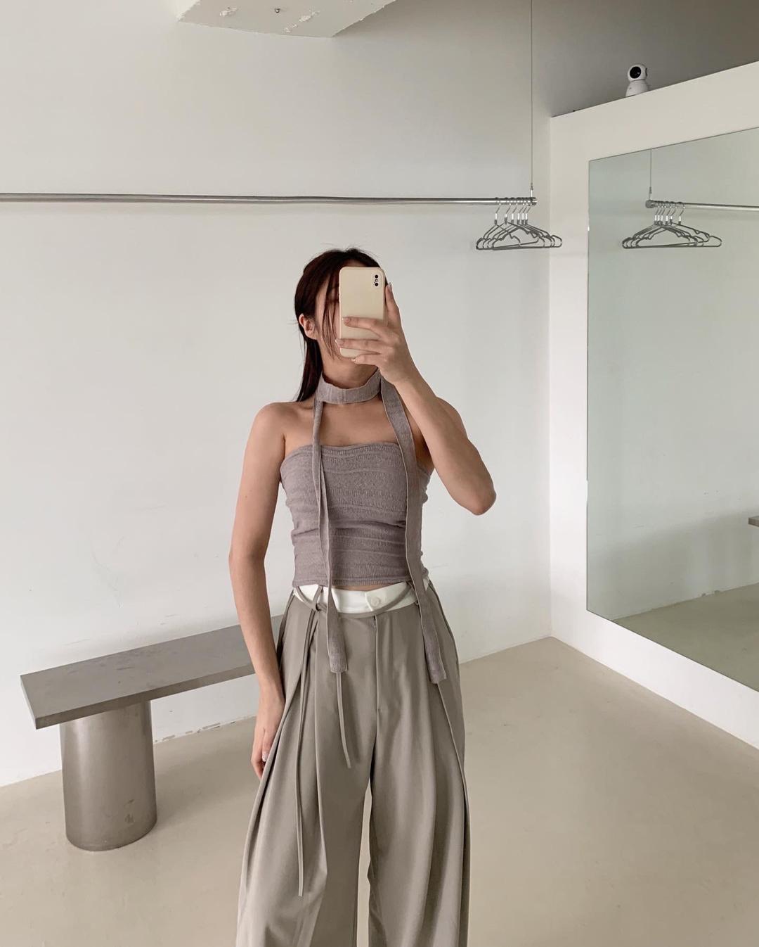 [set] 여성 스카프 튜브탑 뷔스티에 세트