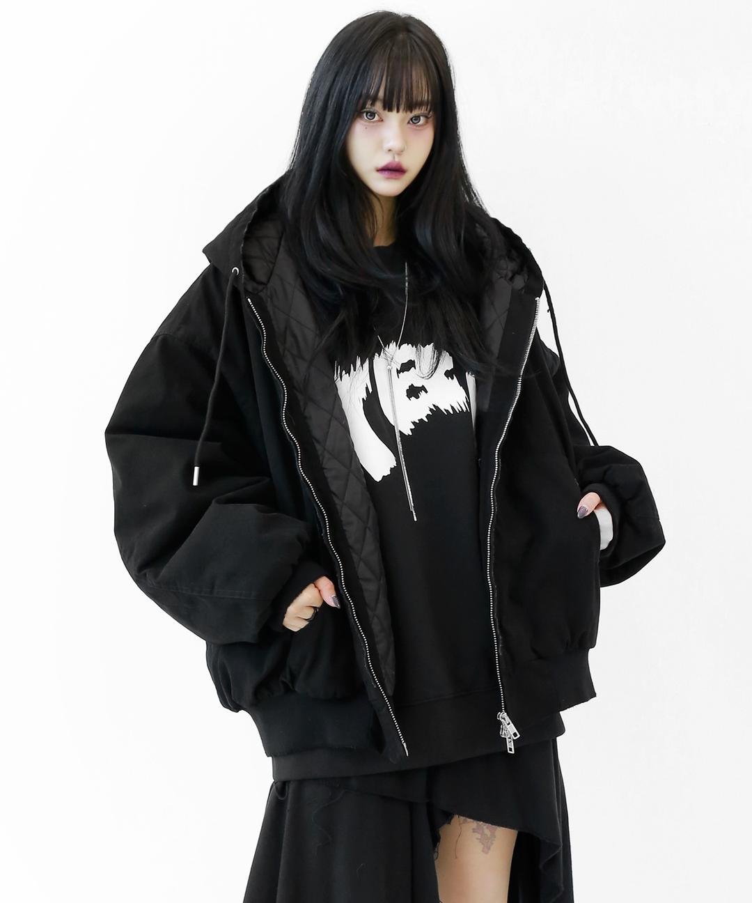 오버핏 볼륨 후드 집업 점퍼(UNISEX)