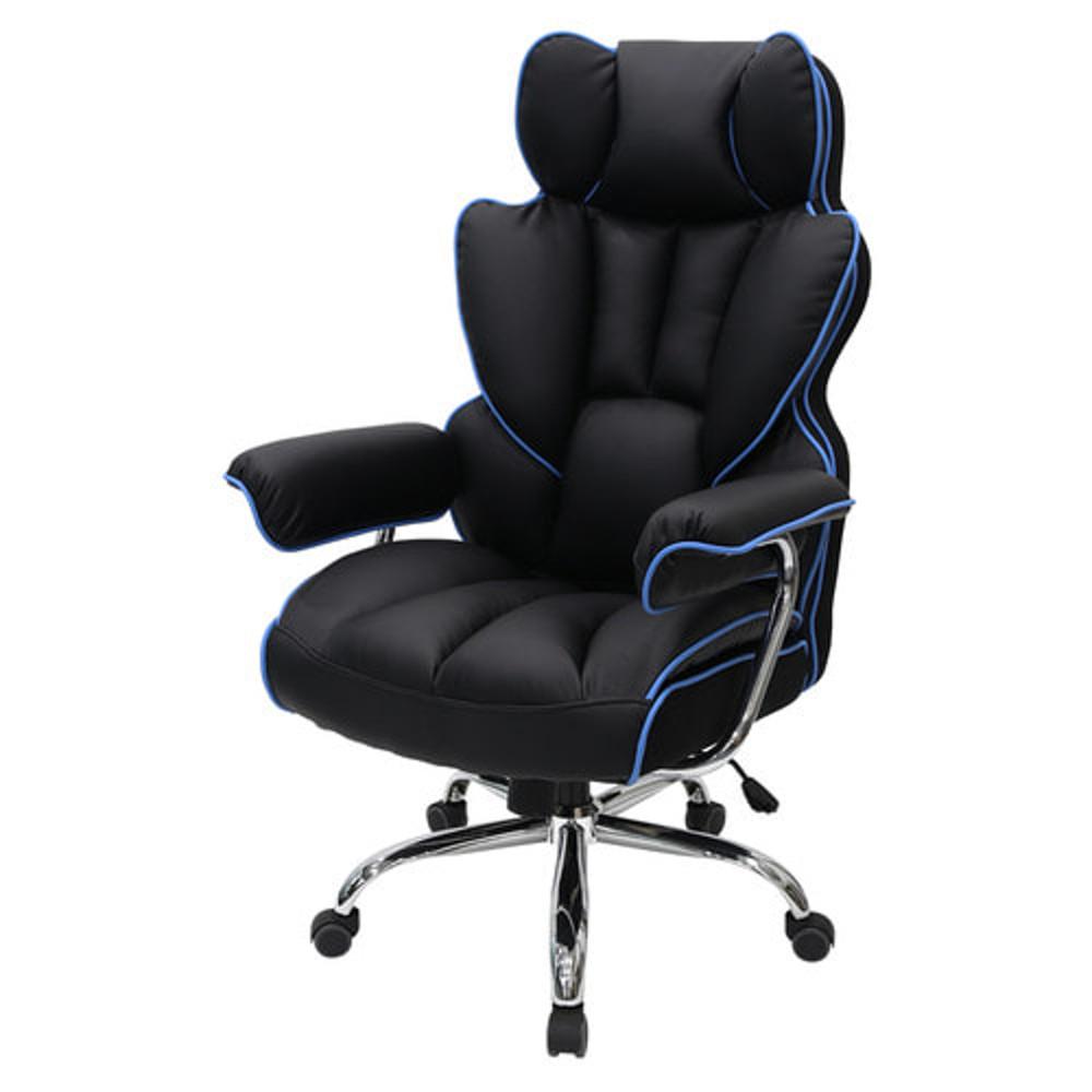 로엠가구 제네시스 블랙 허리 푹신한 편한 메쉬 게임 사무용 책상 컴퓨터 게이밍 의자