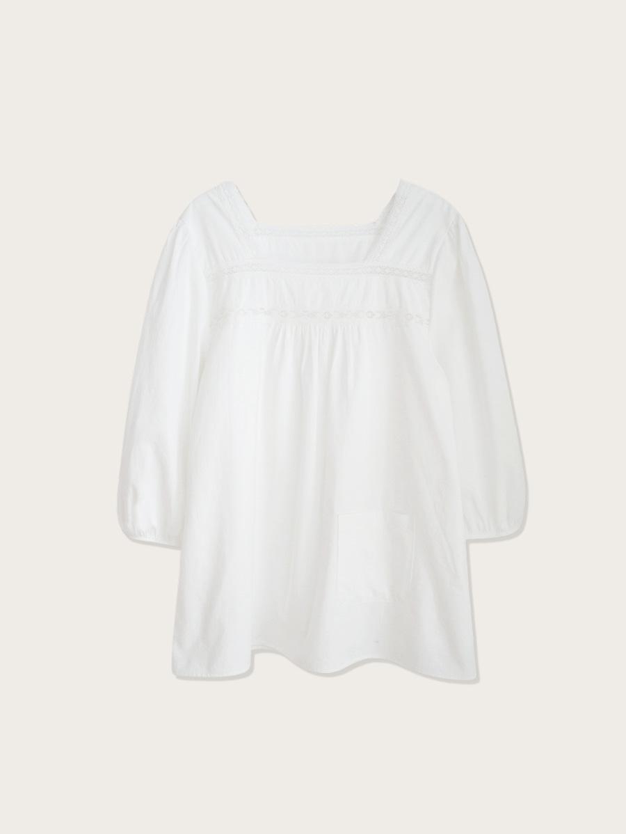 lace square blouse - 2colors