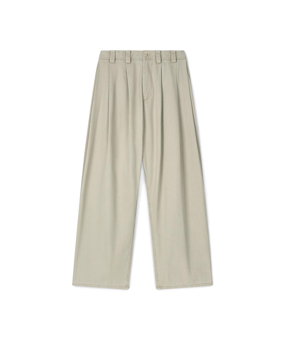 [25F/W] wide tapered chino pants (light gray)