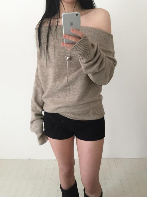 뮤즈드몽드 벨라 루즈 오프니트 [베이지]