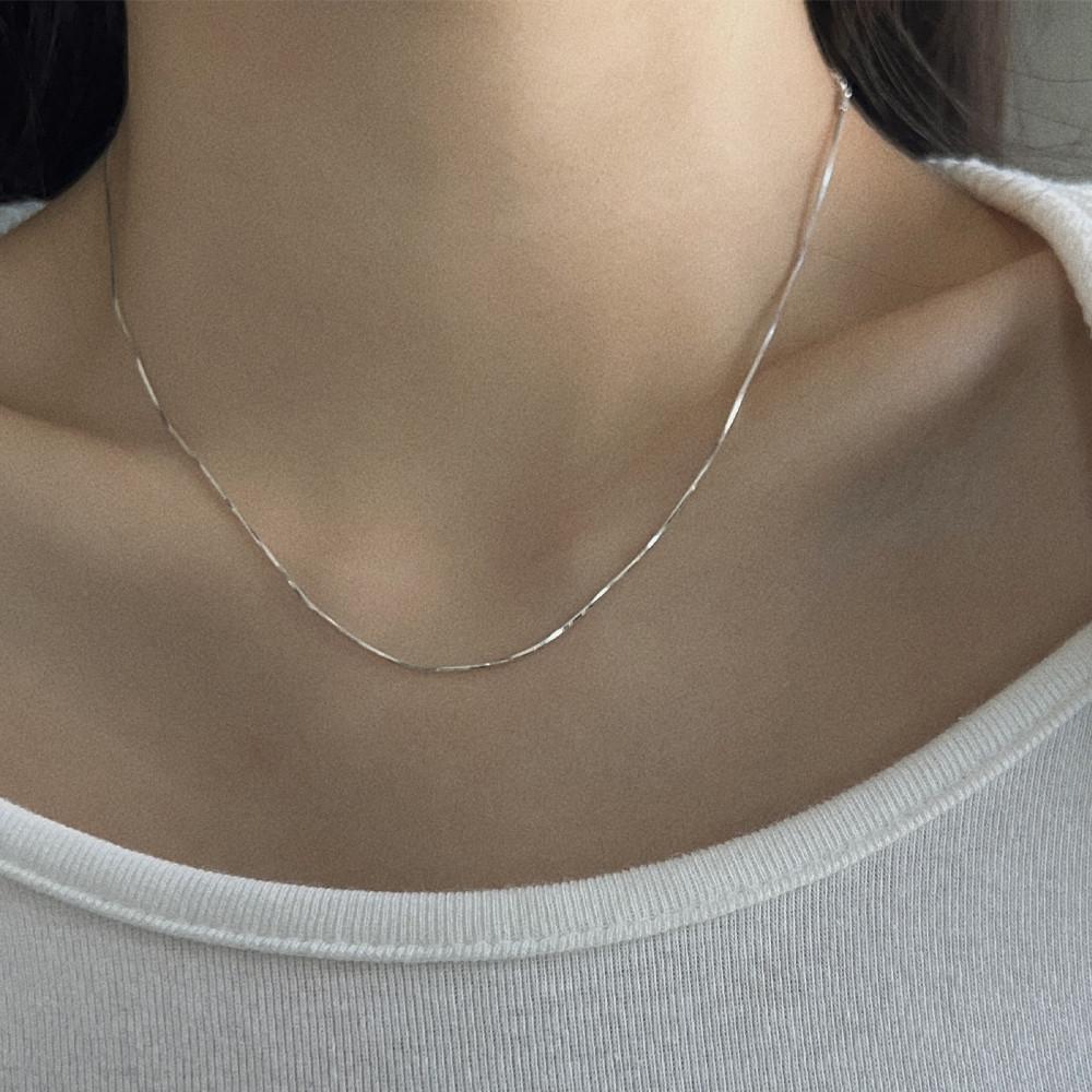 [무배/당일출고] 유기견후원 뱀줄목걸이 스네이크목걸이 은 목걸이