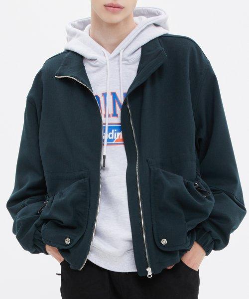 프론트 빅 포켓 윈드브레이커_그린