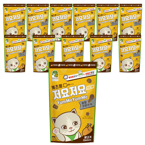 캐츠랑 저요저요 고양이 보양간식 닭 60g, 닭고기, 60g, 12개
