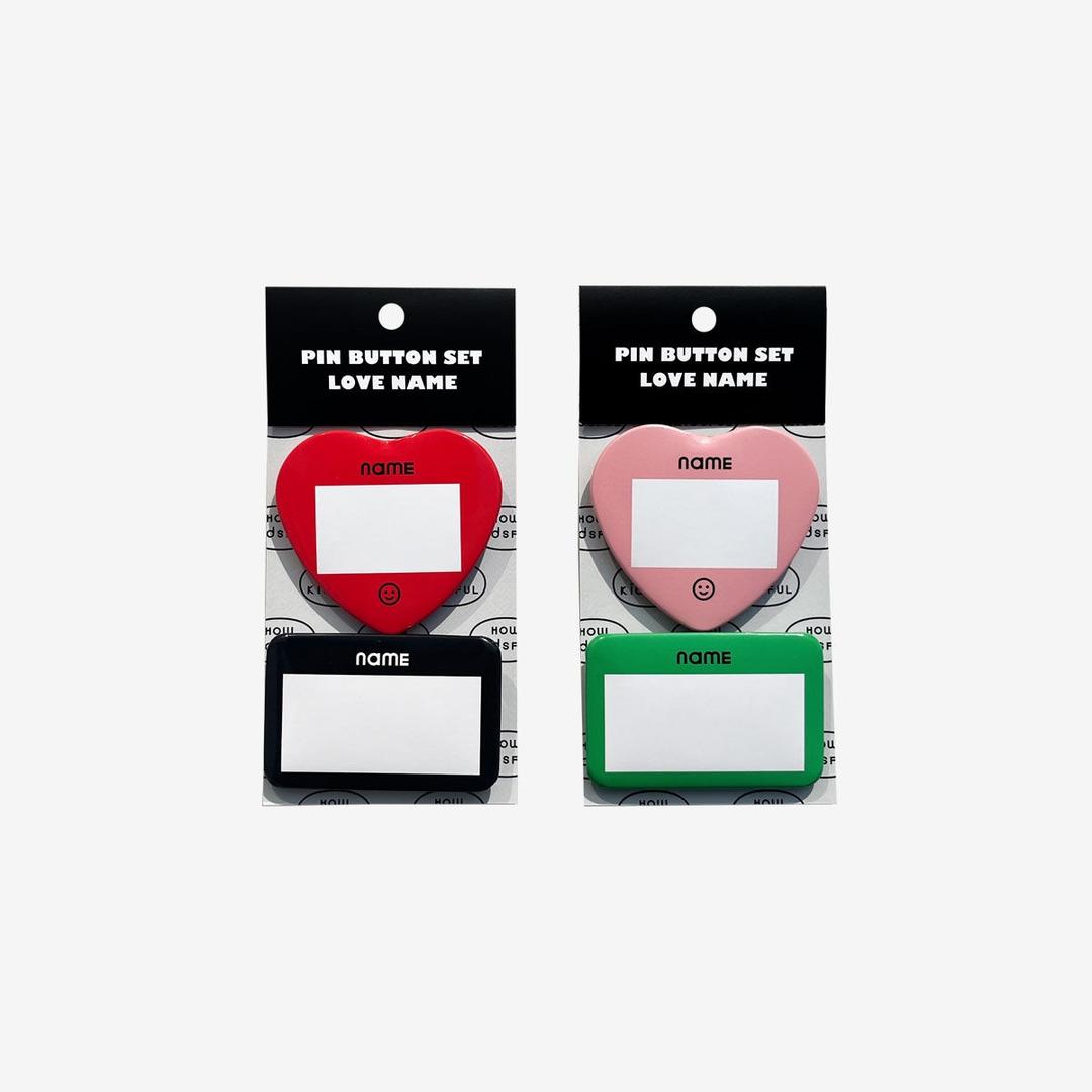 PIN BUTTON SET - LOVE NAME (RB/PG)