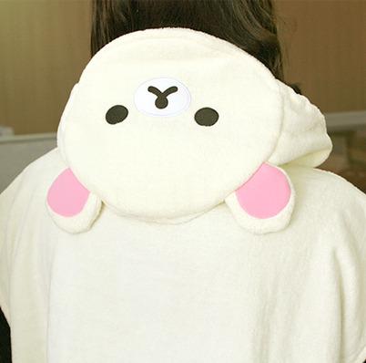 코리락쿠마 캐릭터 쓰개 후드 바디 타올 비치타올 625700