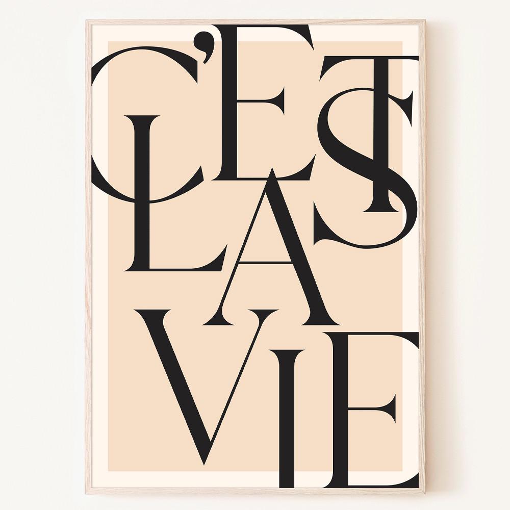 c'est la vie 세라비 프랑스 불어 인테리어 액자 인생 명언 포스터