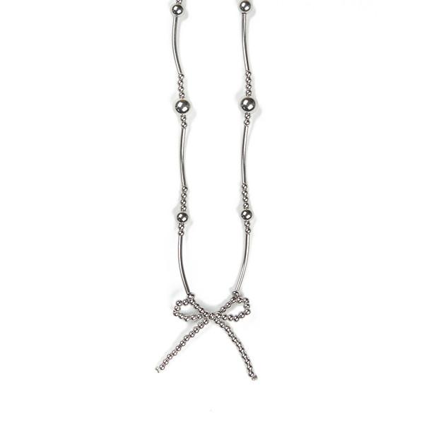 Steel Ribbon Necklace