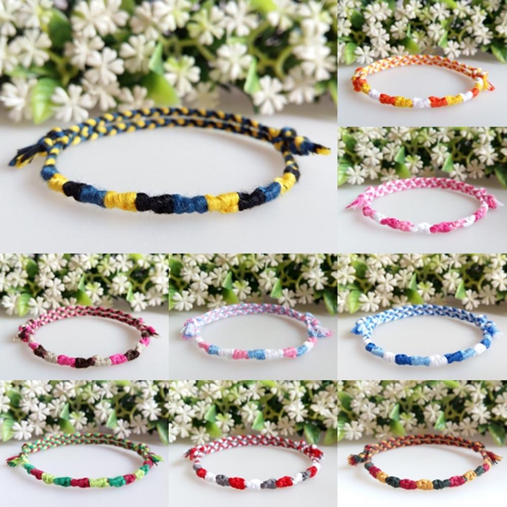 [미니돌돌이] 실팔찌 실발찌 소원팔찌 매듭팔찌