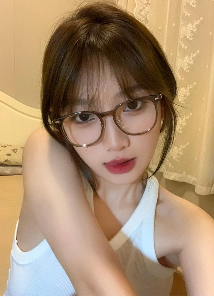 오펜딩 [UV400][얼굴소멸]  스퀘어 투명 안경 뿔테 슬림 안경테 6color