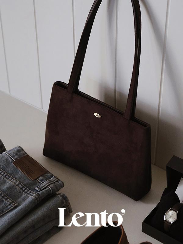 슬로우앤드 [💝데일리백/숄더백] #LENTO. Bazil suede  bag  - 4 color