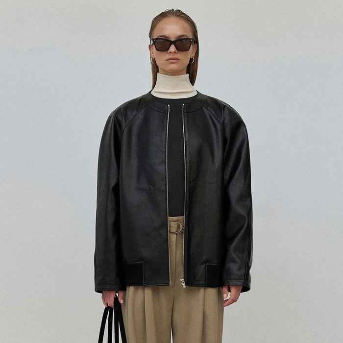TEM LEATHER OVERFIT JUMPER