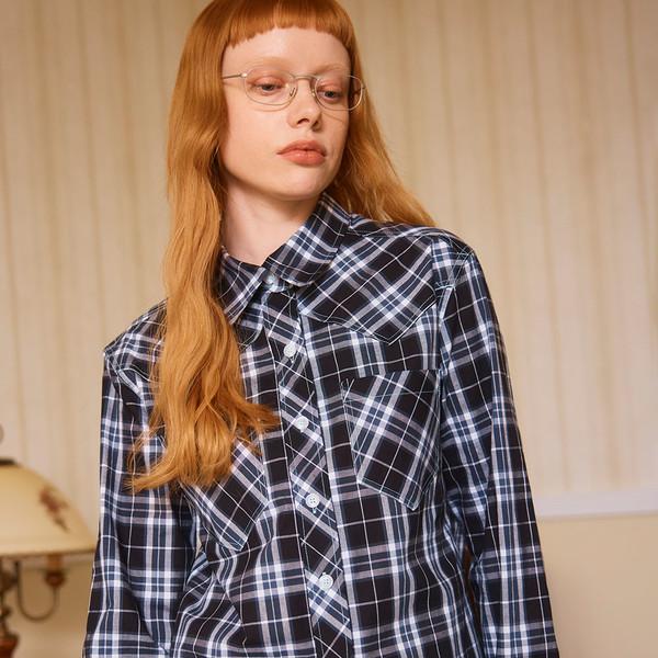 WESTERN CHECK SHIRT / black