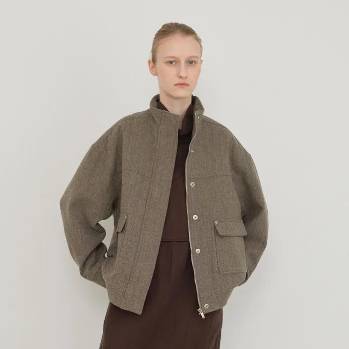 Woolen Blouson (Gray)