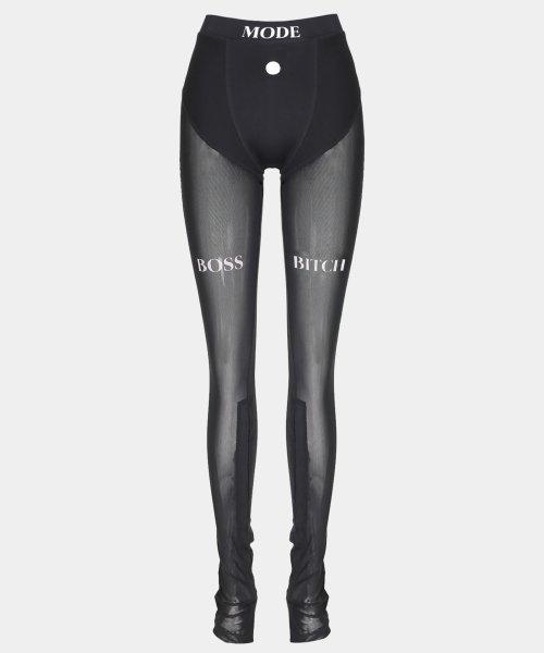 보스 모드 메쉬 붓컷 팬츠 - 블랙
