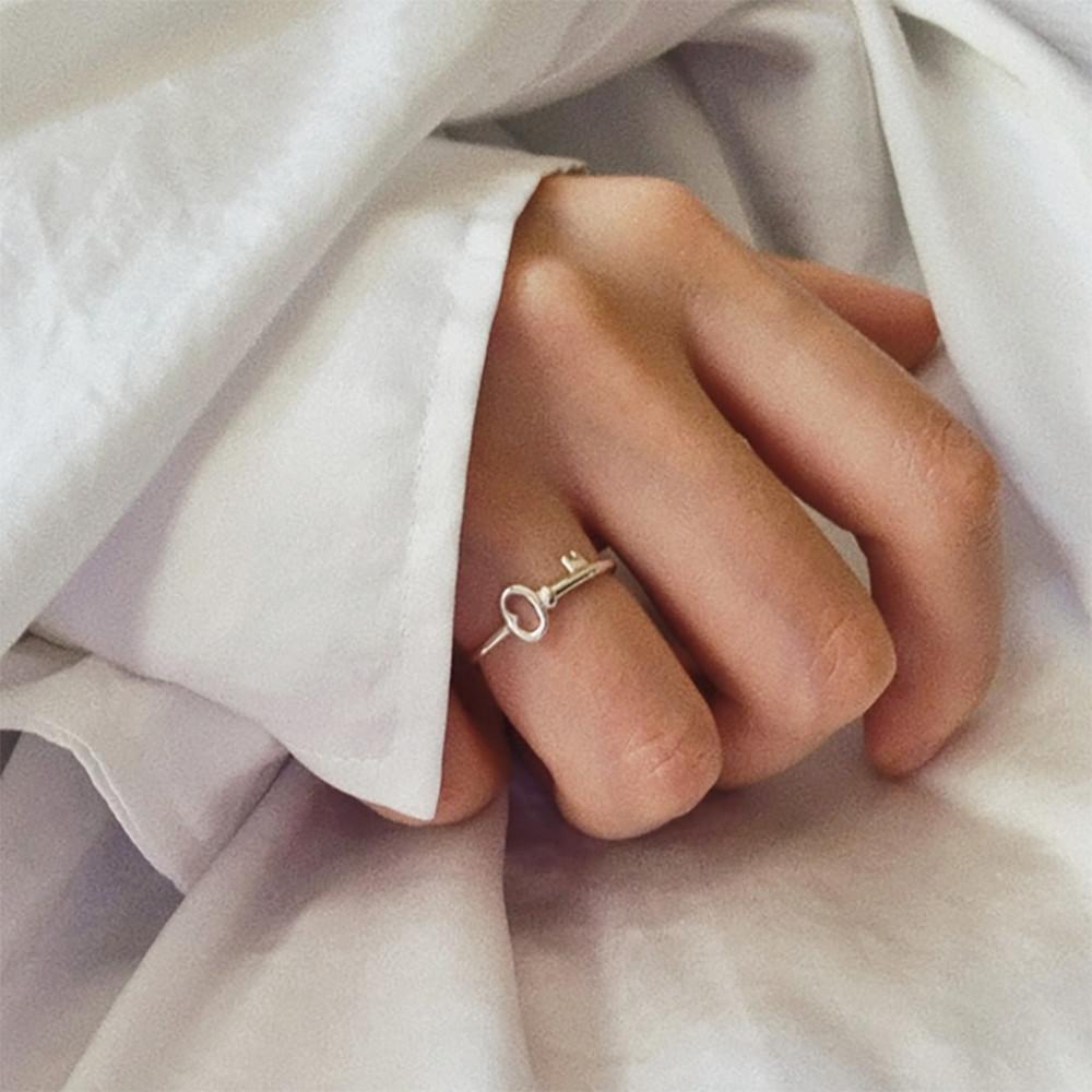 925실버 미니 실버 열쇠 반지