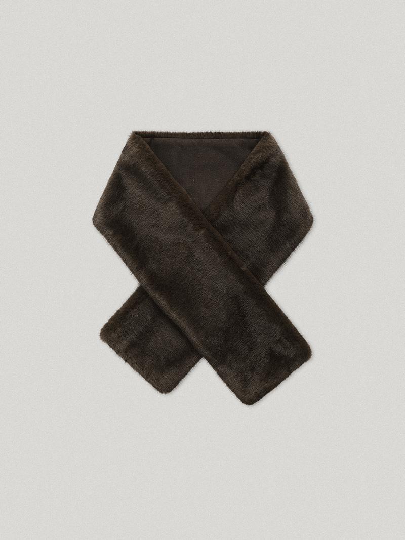 Meea Fur Scarf Brown (2nd)