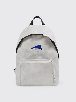 Trace tape logo backpack White