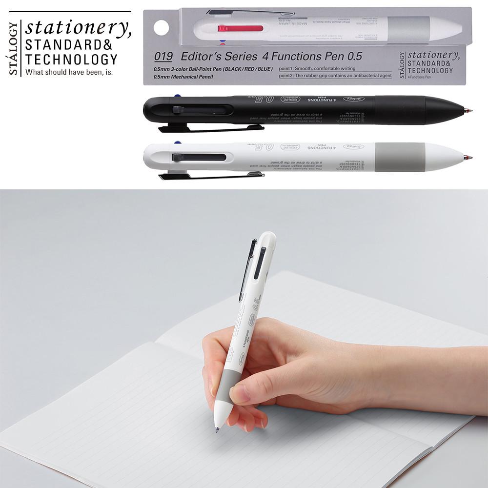 STALOGY 3색 멀티펜 샤프 4기능 삼색볼펜 클립펜 / 스탈로지