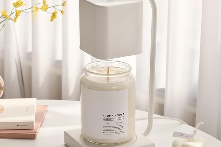 이엘로 사각 화이트 밝기조절 양키캔들워머 홀더 받침대 (할로겐전구 1+1)