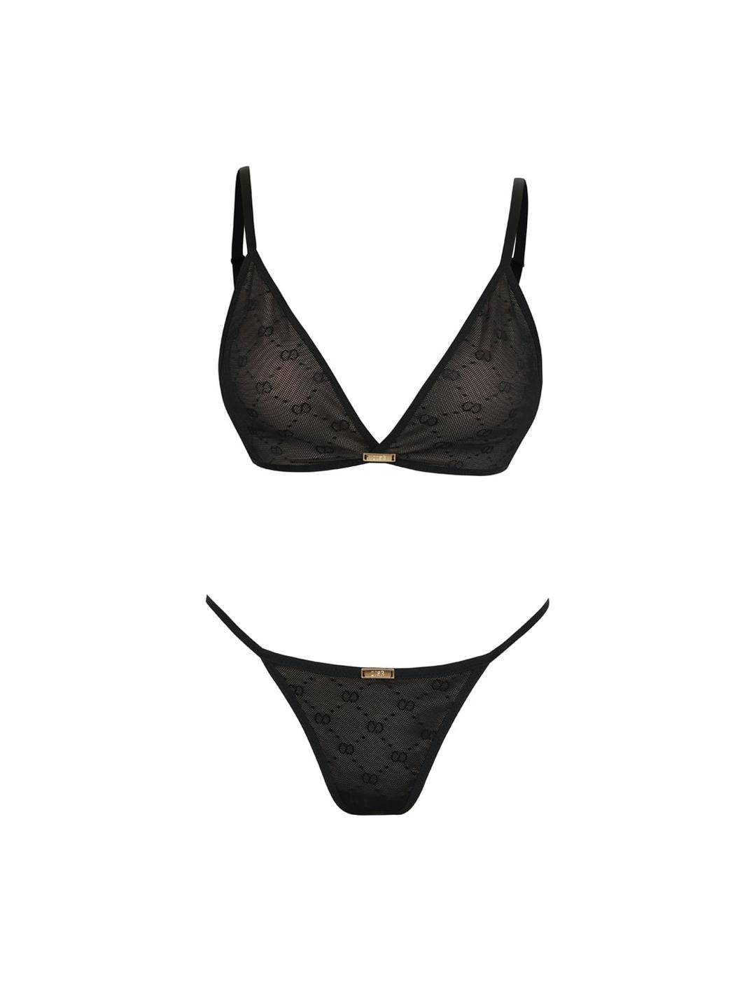 Sensual Jacquard Gold Set