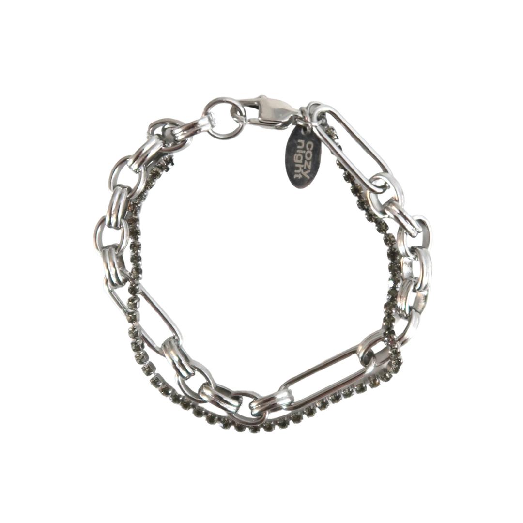 ice two chain bracelet(black)