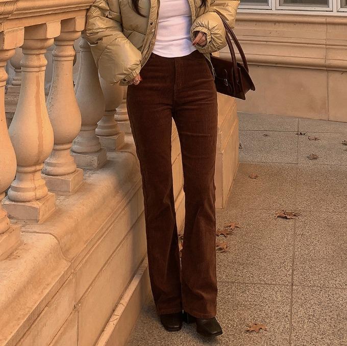 블림핏 [ 스판골덴/2컬러 ] 솔론 코듀로이 하이웨스트 부츠컷 팬츠