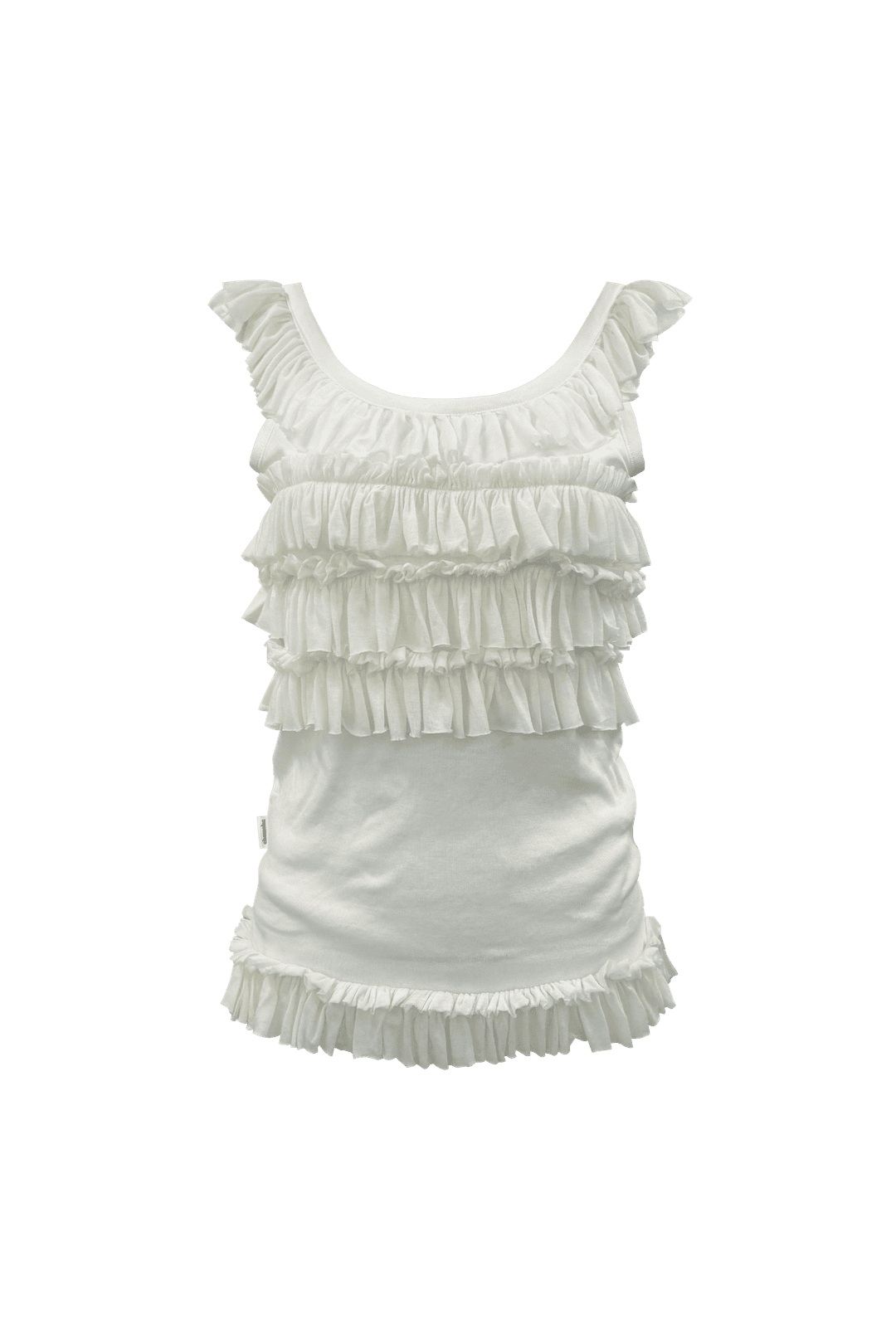[05.22 순차 출고] FRILLY SLEEVELESS (IVORY)