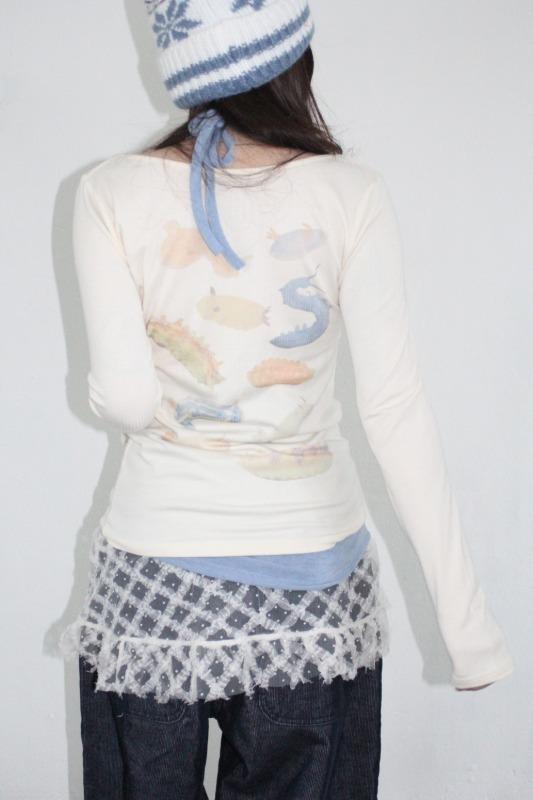 aqua friends tee (3color)