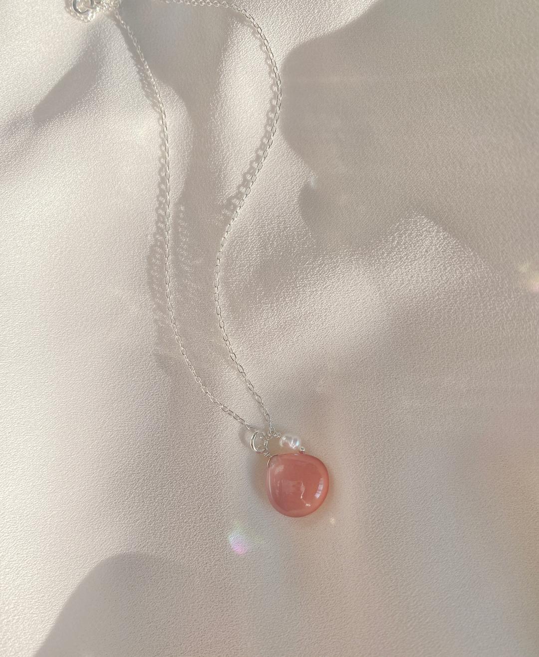 Lavender chalcedony necklace 🫧