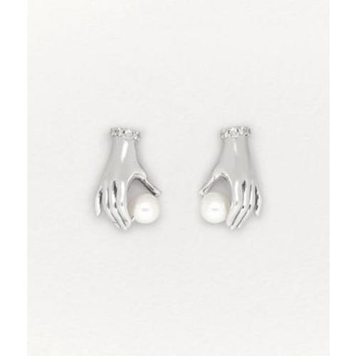 보테가베네타 Earrings In Pearl And Zirconia 574933V72179800