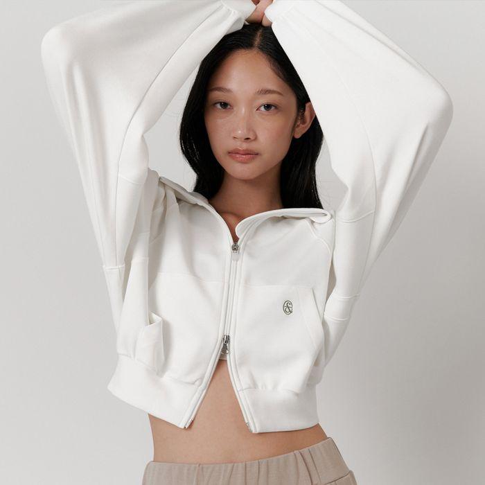 소프티 크롭 후드집업