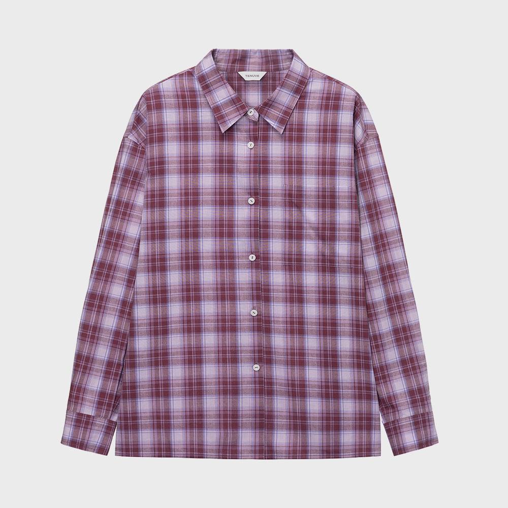 Oversized Check Shirts · Magenta B212_73