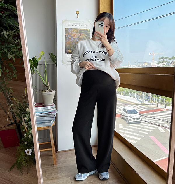 임부복*밍크 데일리 일자 팬츠(숏/롱기장)