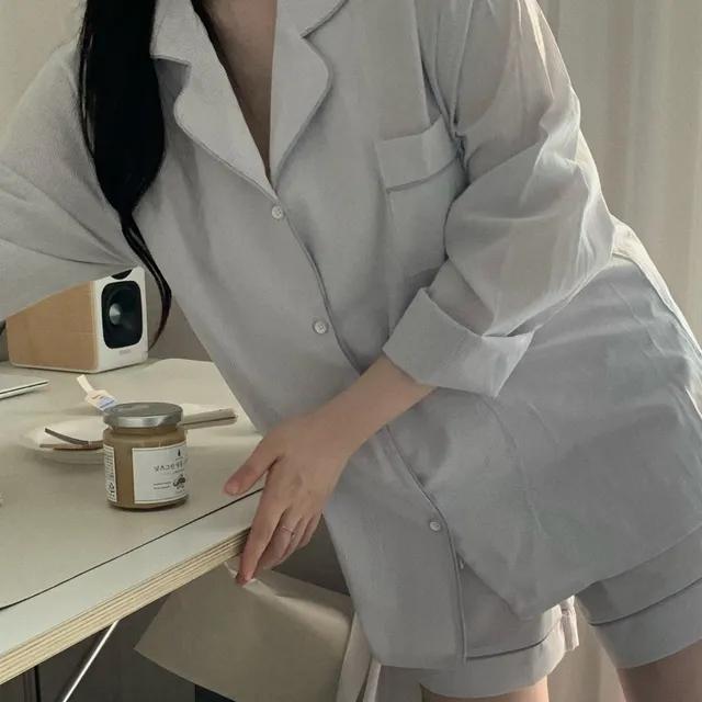 [커플잠옷] 소프 파자마 soap pajamas set 라이트 그레이