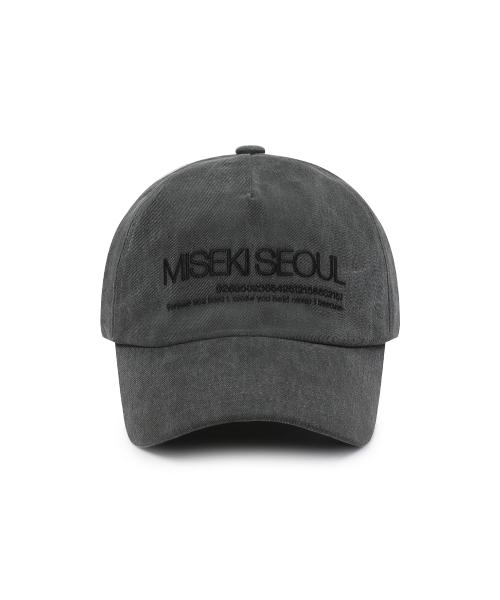 Misekiseoul logo ball cap CHARCOAL