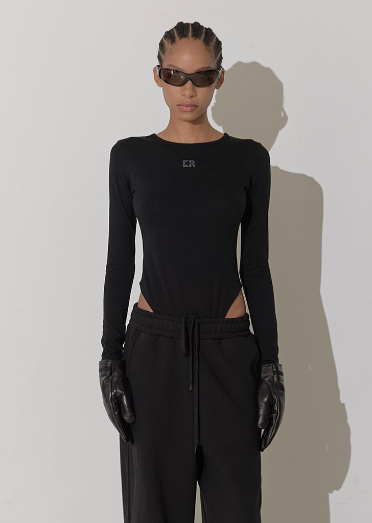 LINE BODY SUIT, BLACK