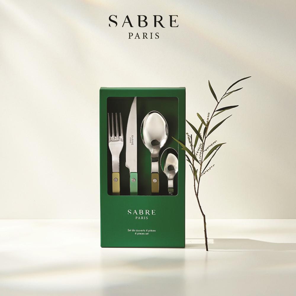 사브르 비스트로 펄리핸들 그린 디너 4P 세트