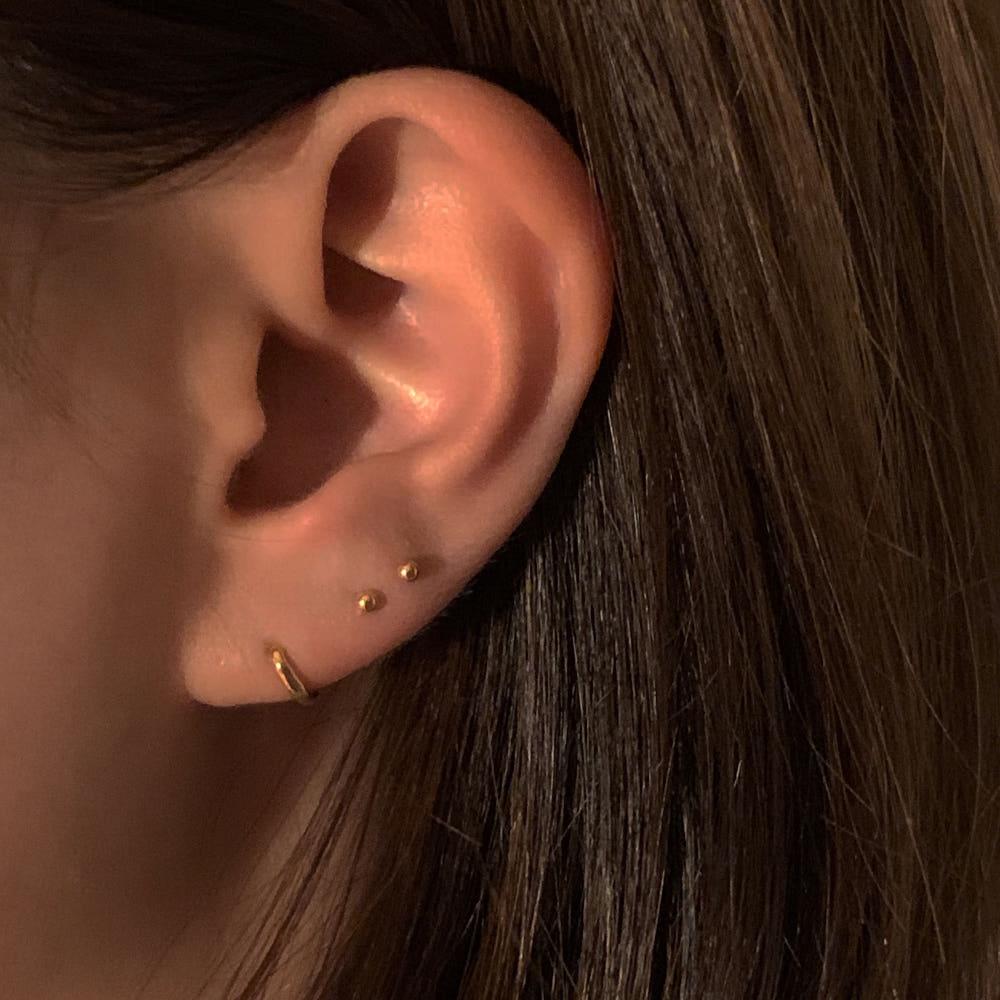 [둥그런/ 925 silver] 2mm 베이직 볼 침 귀걸이, 은 볼 귀걸이 (3 color) - 925 실버 데일리 볼 귀걸이 미니 미니멀 심플 이어링