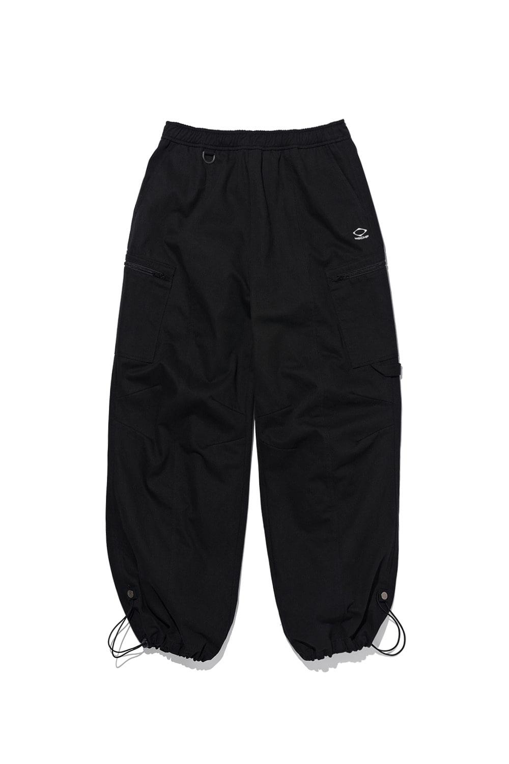 DRAWSTRING BAGGY PANTS_BLACK