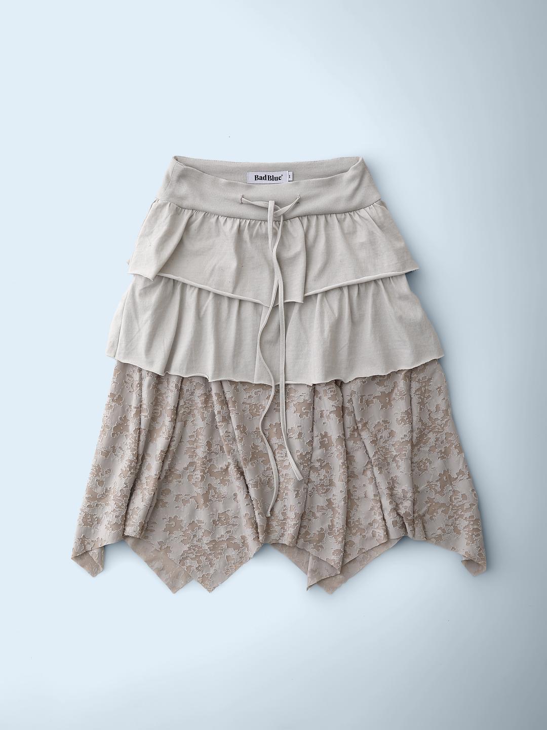 Moldy Pigment Long Skirt Rose Gray