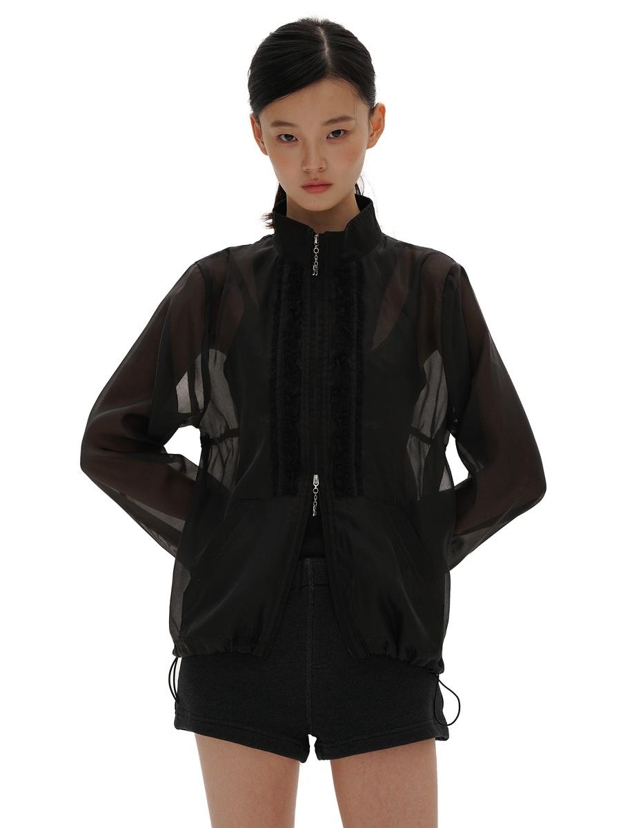 MOROMORO2 Organza Lace See-through Jacket