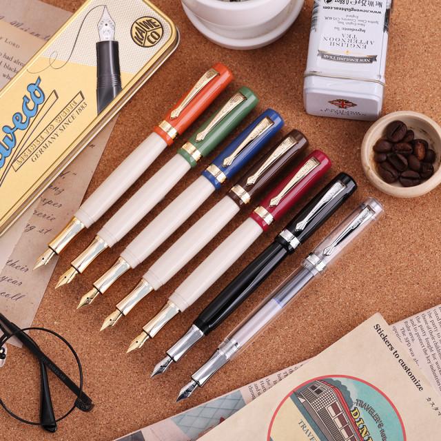 카웨코 스튜던트 만년필 70s 오렌지 50s 블루 크림 투명 블랙