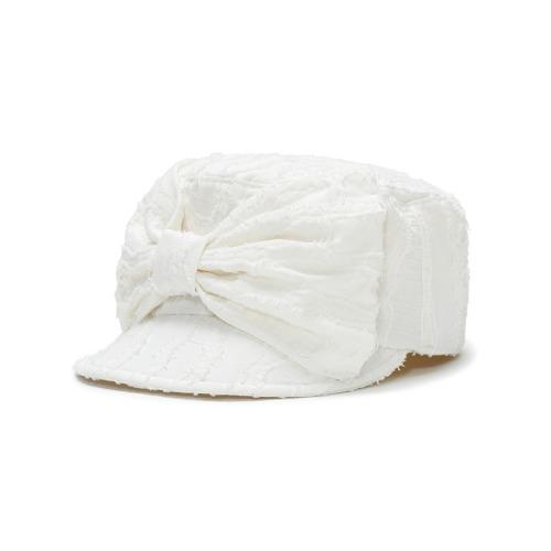 BELLBOY CAP_RIBBON_WAVE WHITE