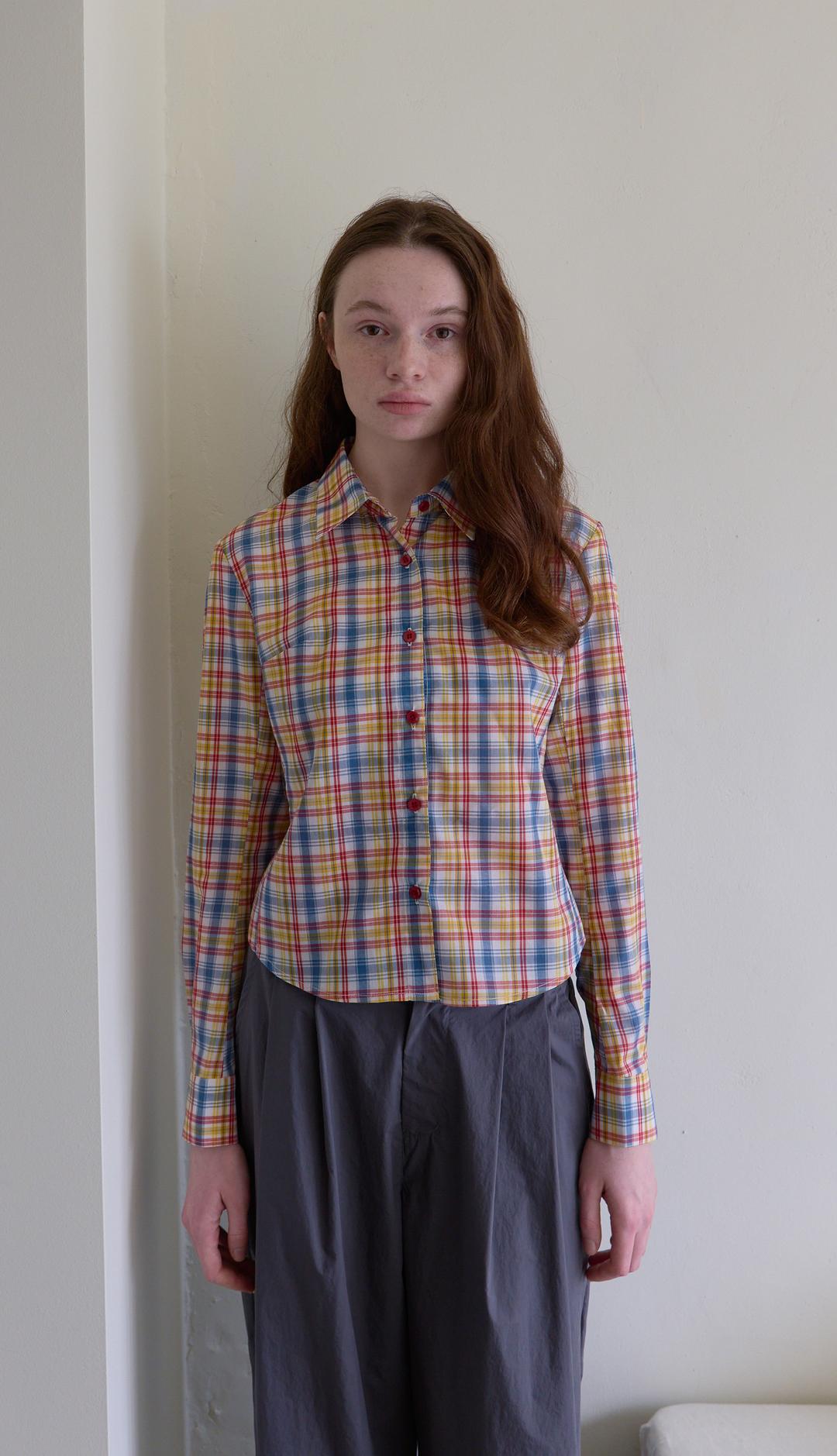 179. Candy Check Shirt _ Yellow check